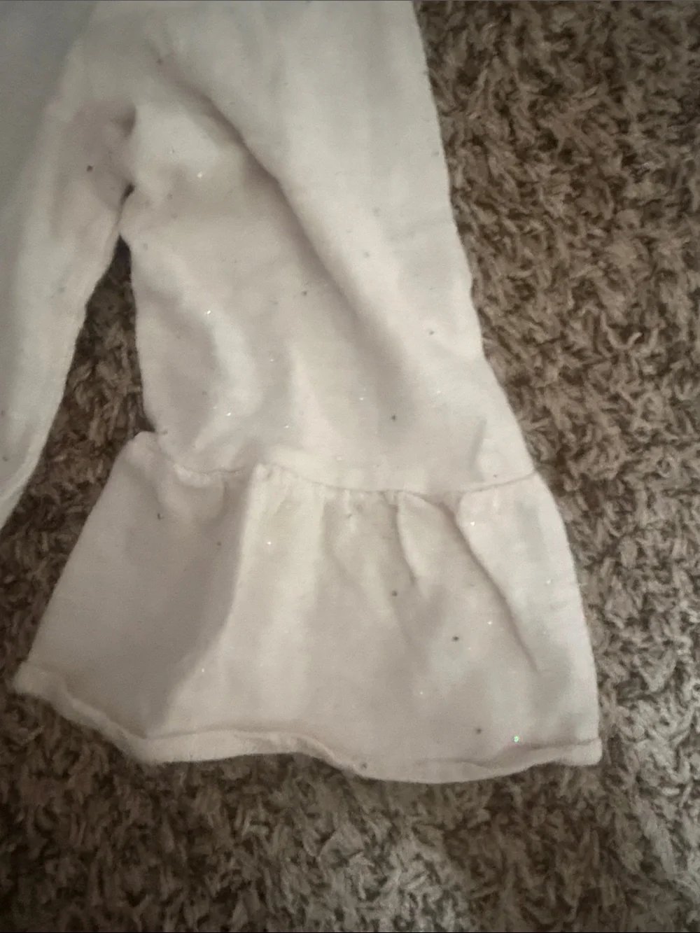 GAP White Long Sleeve Tee with Subtle Sparkle